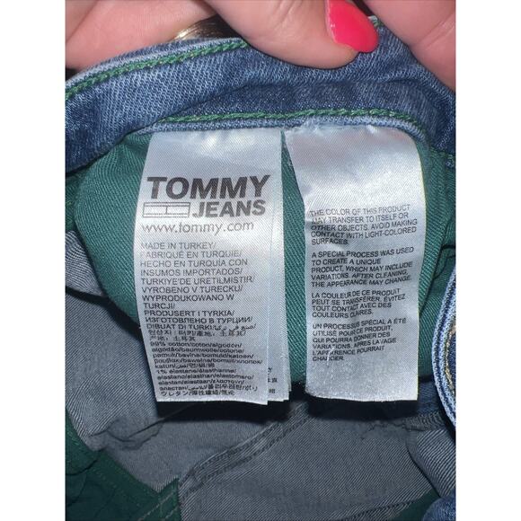 Vintage y2k Tommy Jeans Slim scaton 36 x 32 recycled Blue Denim Jeans Cotton - Picture 11 of 12